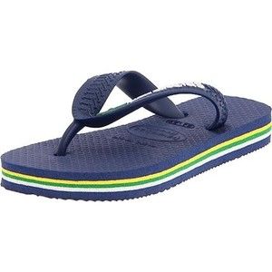 Havaianas Unisex-Child Brazil Logo Flip Flop Sandal Size 10 C Blue  3 Years